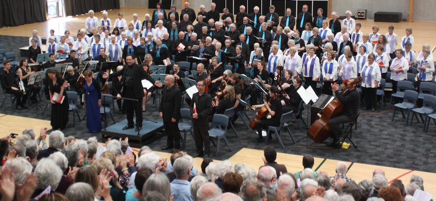 Kapiti Chorale's last concert in November 2015 – a joint presentation with Kapiti Chamber Choir and an orchestral ensemble, conducted by Eric Sidoti