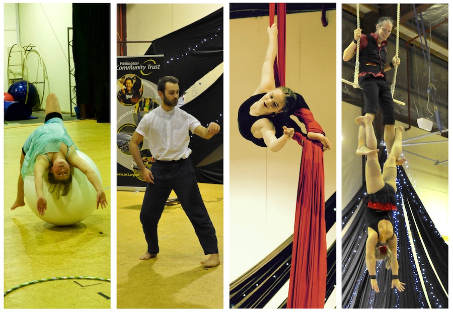 Performers from Wellington Youth Circus and the New Zealand School of Dance